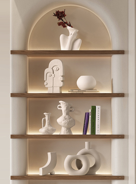 贝汉美中古诧寂风摆件客厅酒柜高级感花瓶桌面艺术家居软装饰品