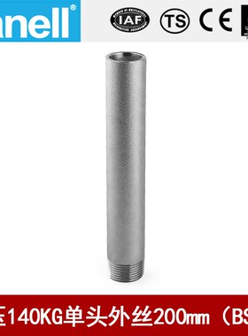 单头管外丝BSPT200长140KG高压管件Sch80焊接304316天佑管业11683