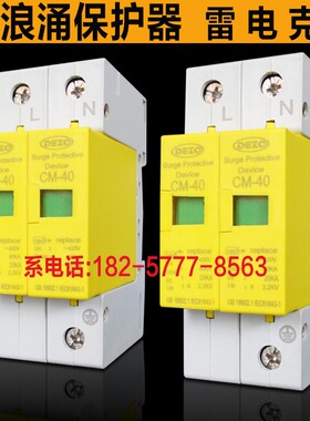 2P 20KA-40KA浪涌保护器避雷器防雷器单相家用特价现货正品