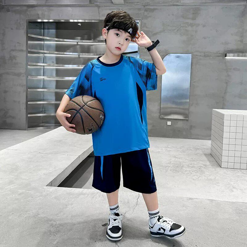 男童夏季冰丝速干篮球服两件套潮