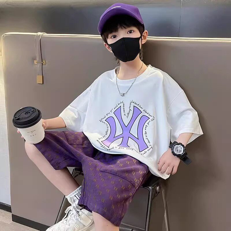 奥莱男童夏装短袖套装痞帅气夏天时髦2026新款中大儿童夏季男孩潮