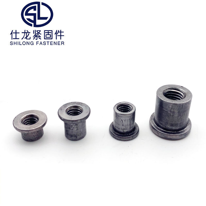 T型焊接螺母台阶圆螺母对锁螺母法兰盘三点焊接P圆螺母冷镦铁板t