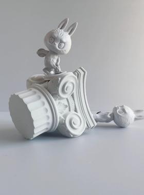 北欧式罗马柱摆客厅台桌面个性创意建筑艺术品装饰纯手工水泥摆件