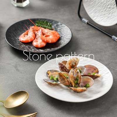 日式高颜值盘子陶瓷餐具黑白釉下彩简约小吃碟家用 餐厅吐骨碟