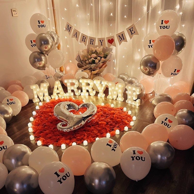 QX520求婚道具浪漫气球生日场景布置创意用品表白房间室内套餐装