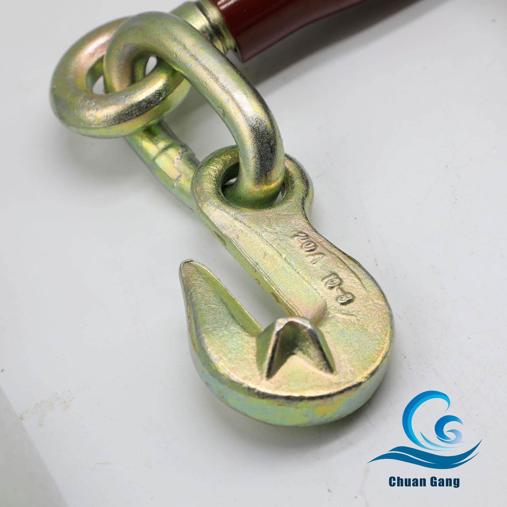 现货棘轮封车器 锻造棘轮拉紧器 双钩链条收紧器（1/2''-5/8''）