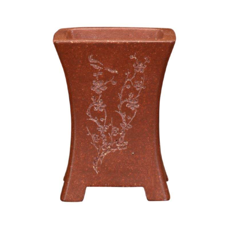 宜兴紫砂花盆高级感拇指盆陶瓷多肉办公桌面迷你透气小盆厂家