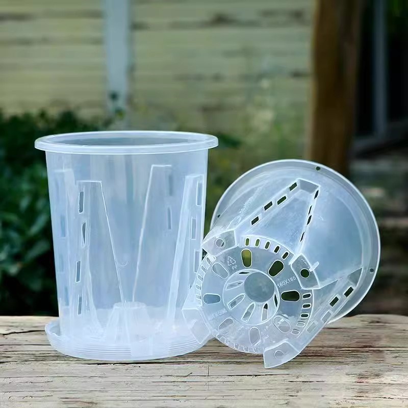 蝴蝶兰花盆兰花水苔透明控根生根盆塑料镂空防烂家用田园阳台