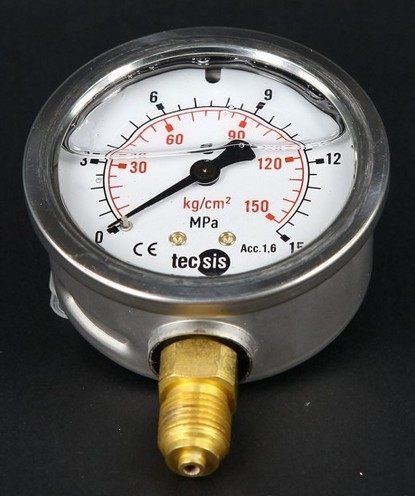 原装德国进口TEC压力表 接口G1/4 挖掘机液压泵高端测试仪表