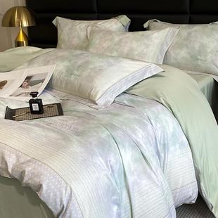 莱赛尔天丝四件套丝滑凉感冰丝床单被套轻奢风高级感真丝被罩 夏季