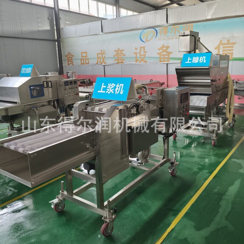 日式炸猪排上浆机 裹浆裹糠生产线 多种型号可选 覆盖率高 易清洗