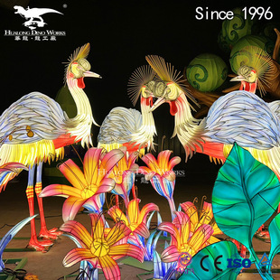 大型花灯彩灯传统制作工艺 自贡灯会源头厂家夜游美陈打卡