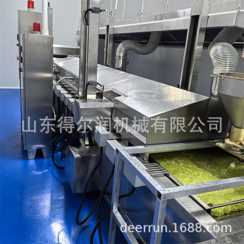 天妇罗油炸鱿鱼丝生产线 虎皮鹌鹑蛋油炸机 售后保障 案例丰富