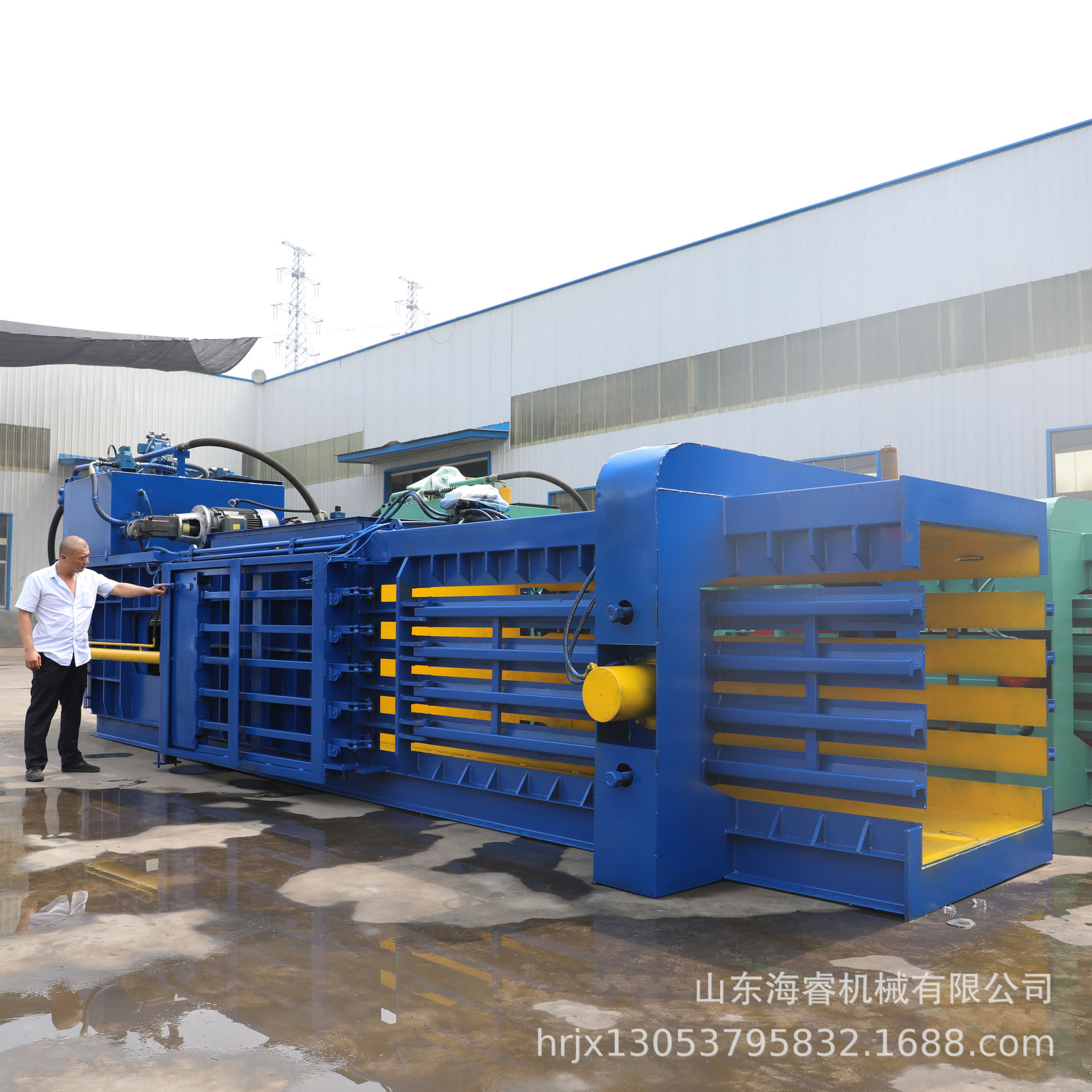 全自动卧式液压打包机纸箱打捆机编织袋废纸箱出口专用