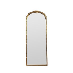 欧式 拱形雕花入户玄关卧室客厅梳妆试衣全身镜 复古穿衣镜壁挂法式