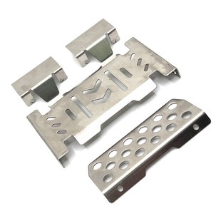 易控 1/10 YK4106 YK4107 遥控车零配件 金属升级 底盘不锈钢护甲