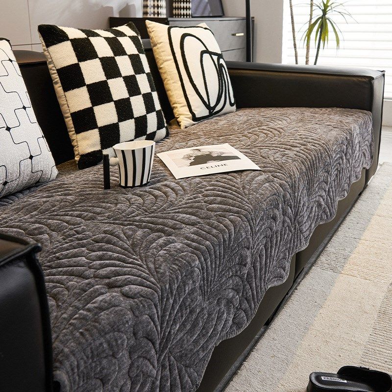 轻奢雪尼尔沙发垫新款2024四季通用高级感防滑皮沙发套罩子盖布巾,居家布艺,沙发套,淘宝优惠券,粉丝福利购,淘宝优惠卷