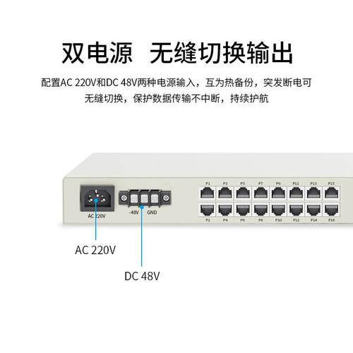 PCM多业务综合光端机8E1+4百兆共享网+16路电话 单模单纤FC20公里