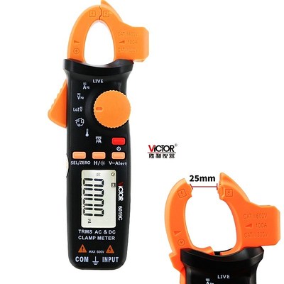 VICTOR胜利数字钳形表 VC6019A高精度C万用表电流自动量程交直流