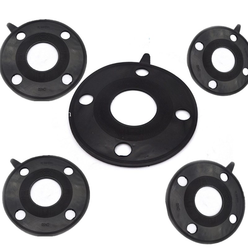 国标橡胶带孔法兰垫片DN50 80 100 200 300带螺丝孔法兰密封垫片