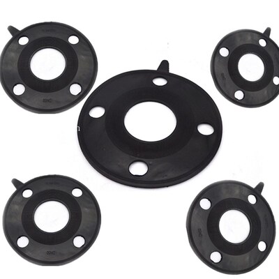 国标橡胶带孔法兰垫片DN50 80 100 200 300带螺丝孔法兰密封垫片