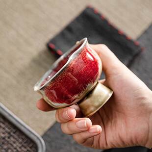 神垕钧瓷茶杯客人单杯中式陶瓷小号客人杯品茗杯功夫茶具小酒杯