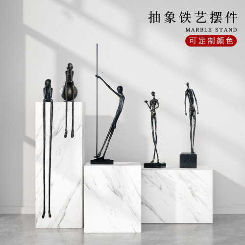 抽象迎宾人物看书雕塑摆设样板房售楼处酒店前台艺术品装饰柜摆件