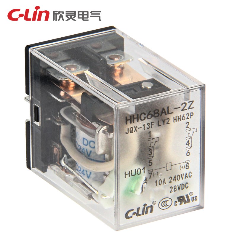 欣灵电磁继电器HHC68AL-2Z/JQX-13F/LY2/HH62PL24V12V带指示灯8脚