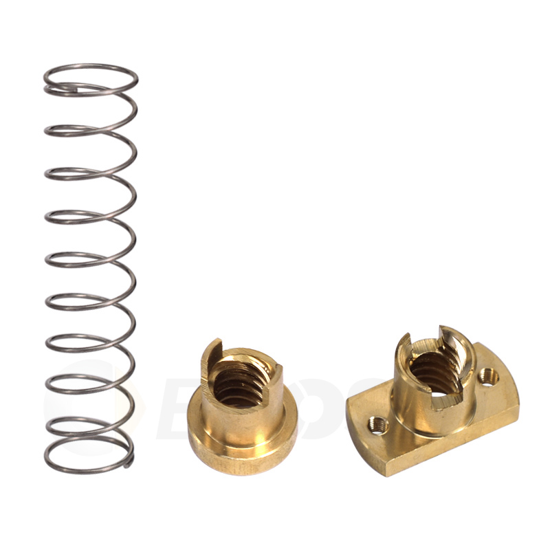 3D打印机T8丝杆消间隙螺母消回差T型螺纹H型黄铜