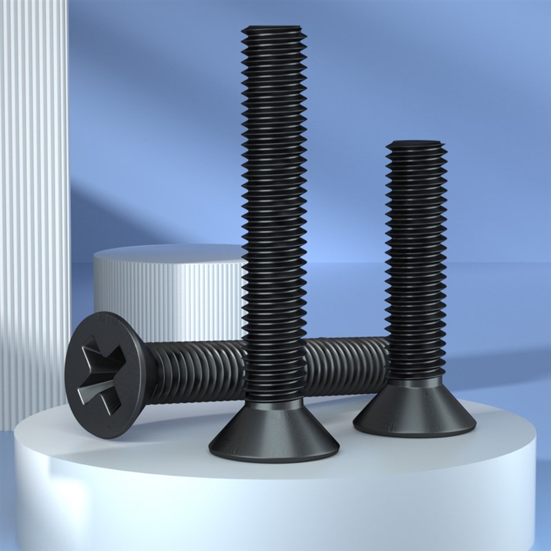 黑色304不锈钢十字沉头机丝 螺钉平头长螺丝钉M1.6M2M3M4M5M6M8Q
