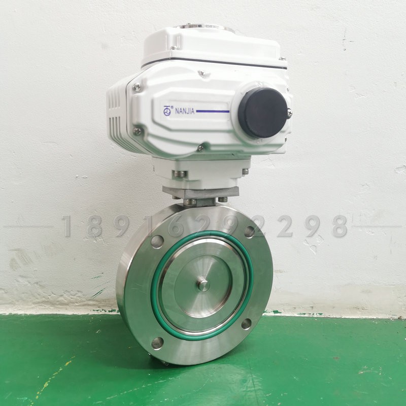 GID电动真空蝶阀DN100对夹零泄漏负压粉末气体空气放料调节阀304