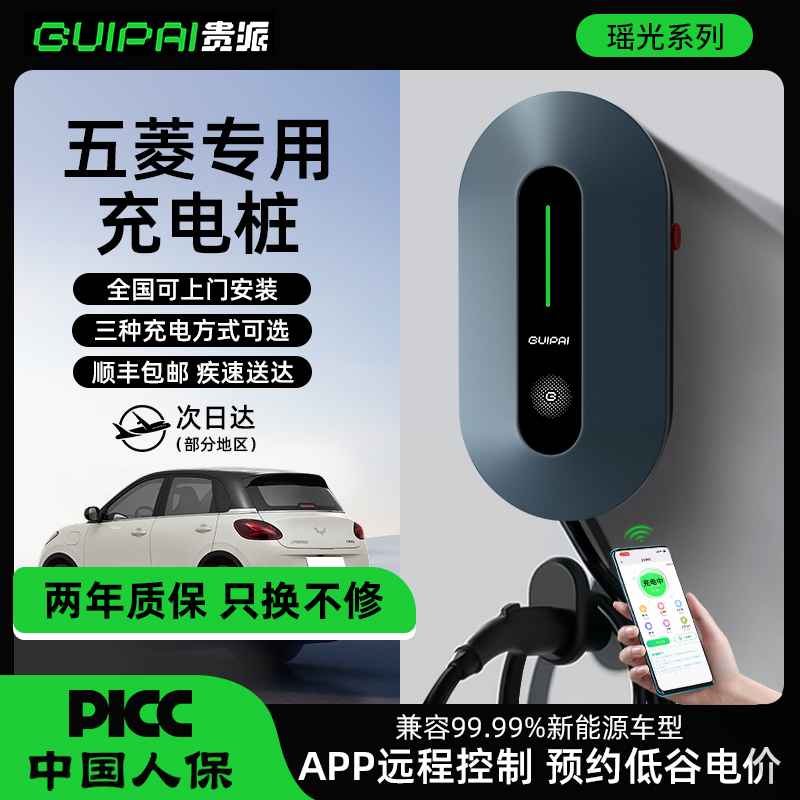 贵派充电桩五菱宏光mini缤果星光PHEV晴空专用新能源汽车家用7KW