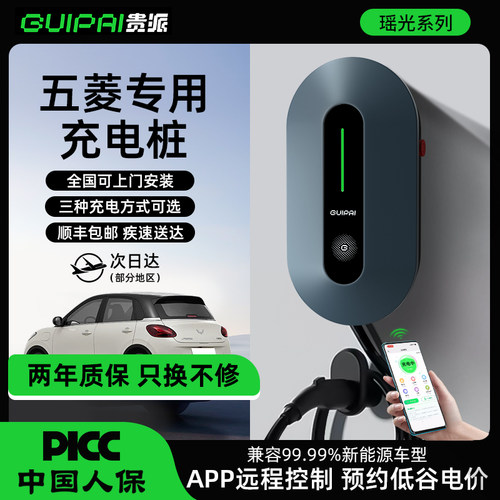 贵派充电桩五菱宏光mini缤果星光PHEV晴空专用新能源汽车家用7KW