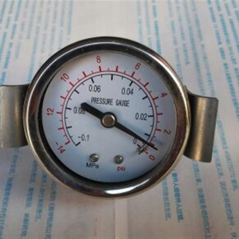 轴向嵌入式带U安装支架压力表 直径50mm 压力4kg/cm 0~60psi