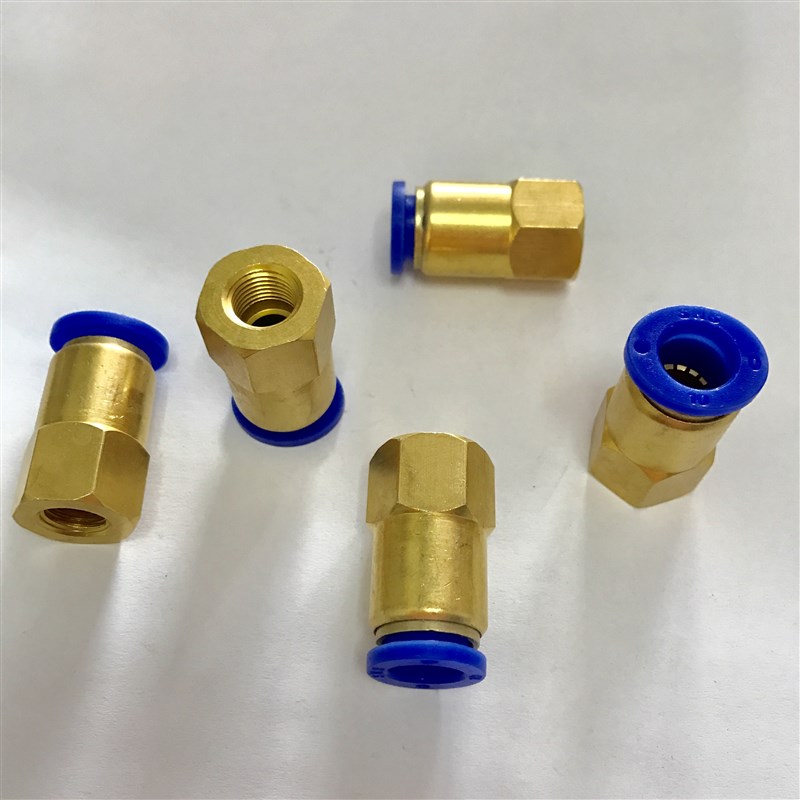 压力表气管接头 气管连接压力表接头 内螺纹m10X1 快插外径10mm管