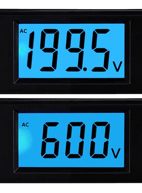 数显交流电压表0-200V600V数字电压表头AC/DC8-12V隔离供电D69-22