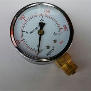 压力测量表径60mm 压力15kg 200psi 60系列 cm2 双刻度压力表
