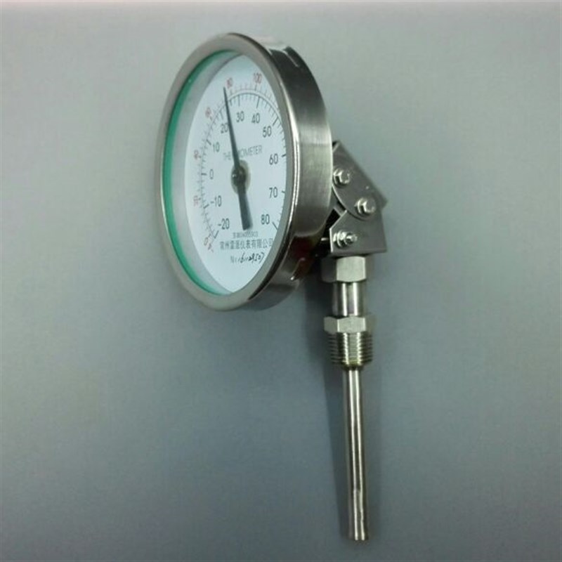 全不锈钢可调节型双金属温度计 WSS-481 -20~80  双刻度带F