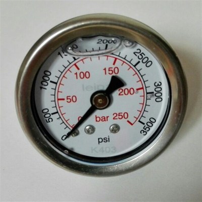 250bar 轴向耐震压力表 螺纹m14x1.5 YN-40-ZQ 3500psi 41-47mm