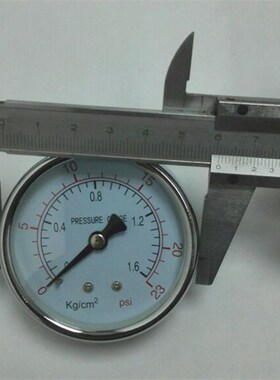 轴向压力表 y-60z  0-1.6kg/cm2 23psi =0.16mpa=160kpa 牙pt1/4