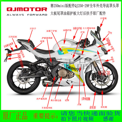 赛250mini版QJ250-29F全车外壳导流罩头罩大板尾罩油箱护板大灯罩