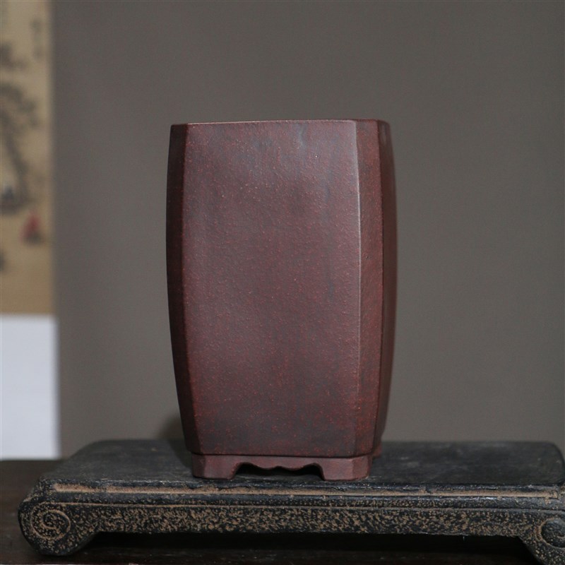 紫砂花盆正方签筒盆景盆仿古手工微型菖蒲盆觅陶乡孙伟兰花盆