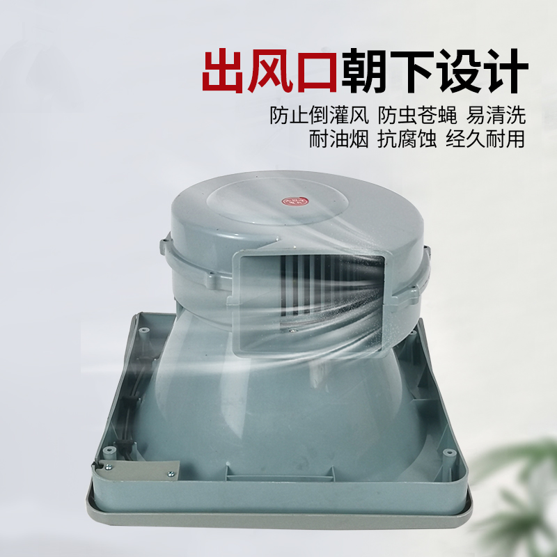 涡轮10寸强力全塑易拆洗排风扇厨房油烟换气扇窗式静音墙式抽风机