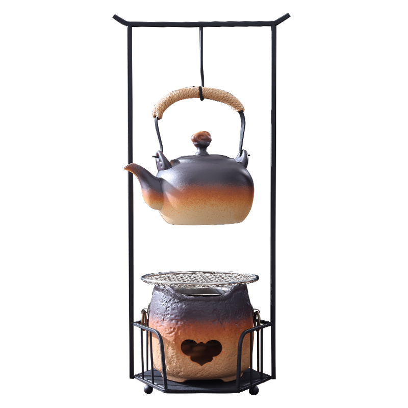 围炉煮茶挂钩炭炉户外烧水提梁壶家用潮州碳火炉陶瓷复古套餐全套