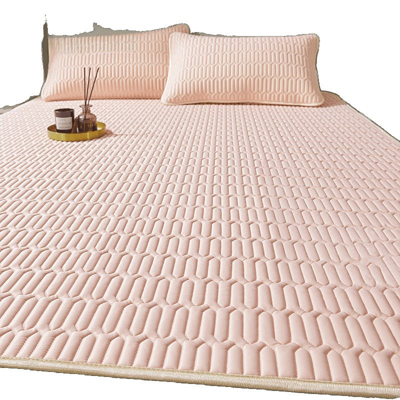 乳胶凉席三件套夏天冰丝凉感床单夏季儿童可水洗单人空调席子凉垫