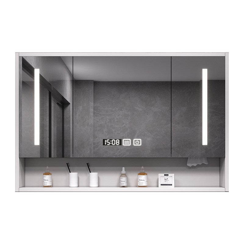 实木智能浴室镜柜单独卫生间浴室镜挂墙式洗手间镜子置物架储物柜