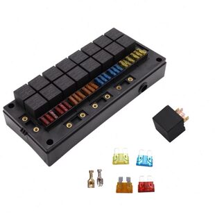 24Pcs 通用改装 继电器保险盒 16路继电器保险盒 ATO保险丝盒 ATC