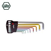 德国原装 10mm 进口Wiha威汉彩色内六角扳手369H9F加长球头9件1.5