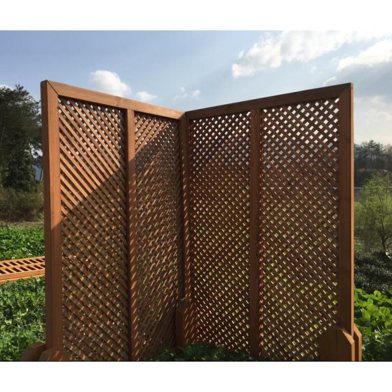 木制格子网片 细格木屏s风隔断 围栏 景观装饰栅栏 爬藤篱笆支架