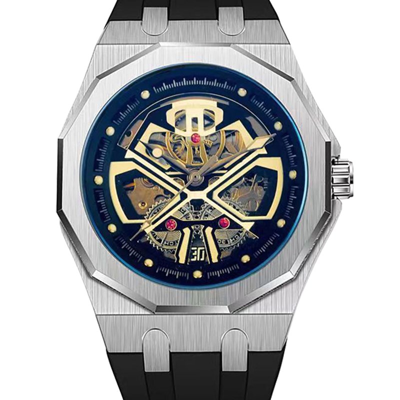 PINTIME机械手表男全自动机芯东E南亚爆款黑武士男士机械手表防水